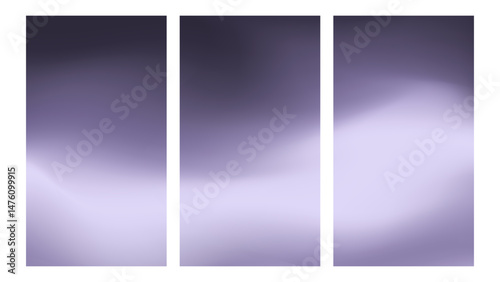 Collection of monochrome purple colors gradient background. Purple and white blending colors vertical backgrounds
