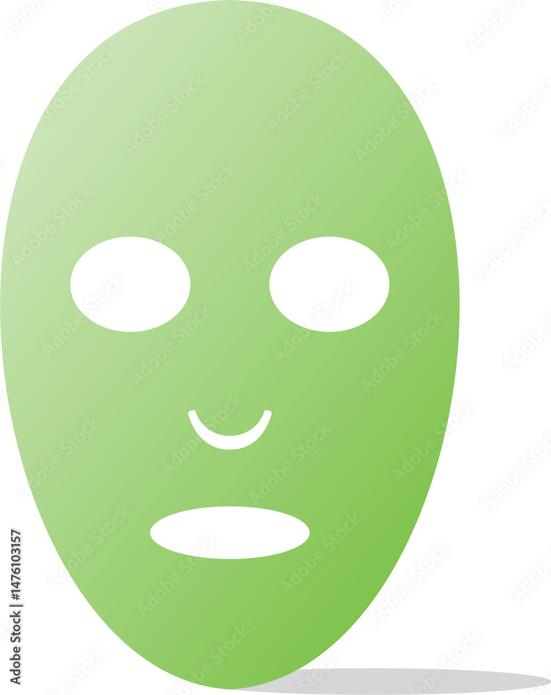 Fototapeta premium Face mask sheet green tea