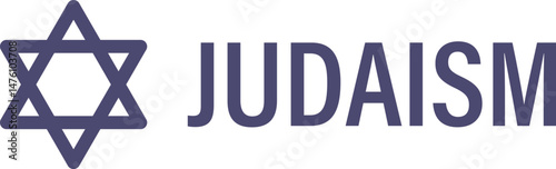 Judaism lettering sign vector illustration