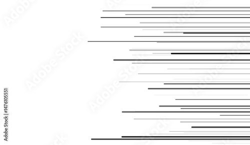 Speed line running comic texture black and white background. Manga focus speed lines for comic effect. Vector eps10