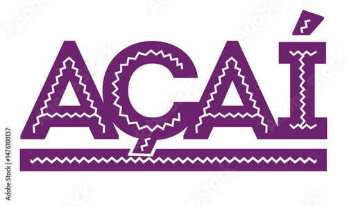 logo lettering açaí brand