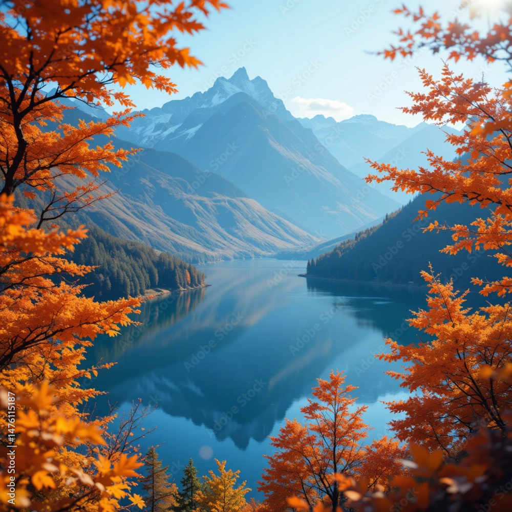 Fototapeta premium fall in the mountains