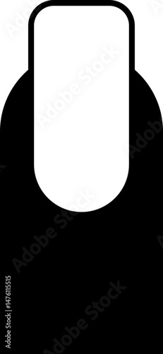 Natural fashion trend female nail manicure shape flat icon. Oval square lipstick Ballerina fingernail visual Style infographic swanky isolated on transparent background. Beauty spa salon woman symbol.
