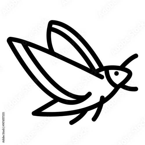 moth Line Icon