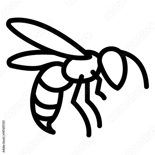 wasp Line Icon