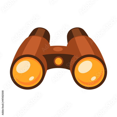 Illustration of Brown Binocular