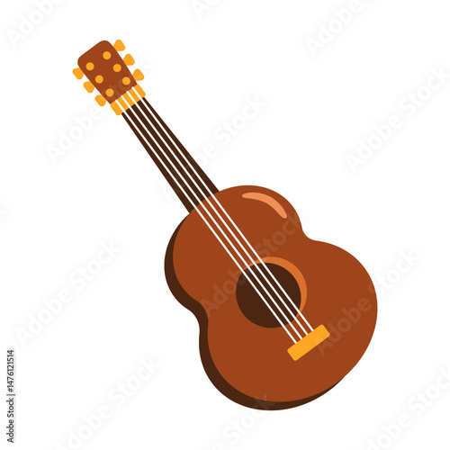 Illustration of an Acoustic Guitar