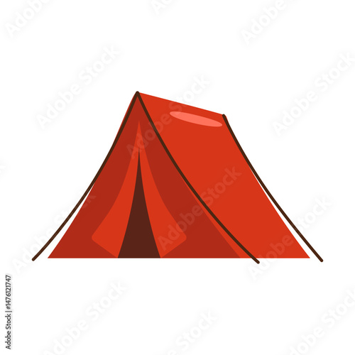 Illustration of Red Camping Tent