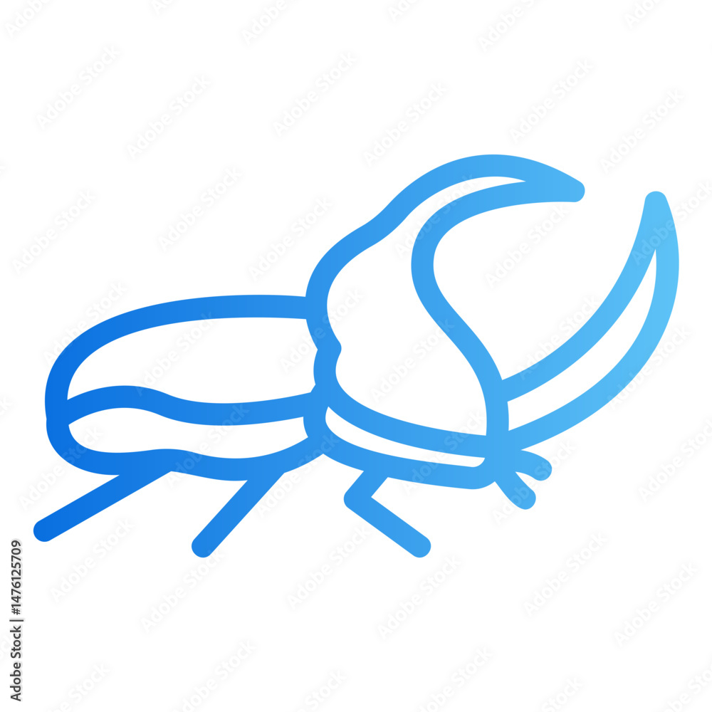 Fototapeta premium rhinoceros Gradient icon