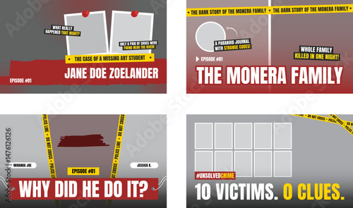 True Crime Dark YouTube Thumbnail Design