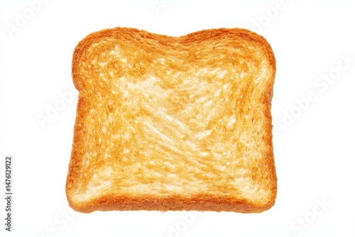 Fresh toasted bread isolated on white background with clipping path