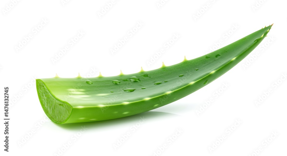 Aloe Leaf Isolated on White Background Aloe Leaf Isolated on White Background