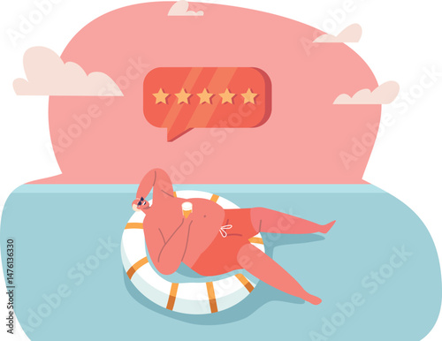 High quality summer rest vector illustration
