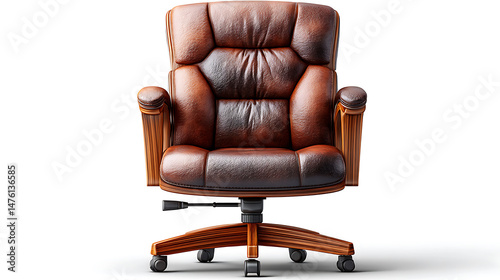 Elegant executive office chair modern workspace furniture photography studio setting close-up comfort and style