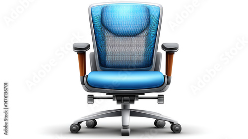 Office chair design showcase modern ergonomic furniture workspace product photography indoor front view comfort and style