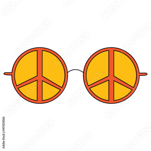 Psychedelic Retro Hippie Aesthetic Elements. Psychedelic vibes with bold colors and trippy shapes: smiling flowers, third eyes, mushrooms, and planets.