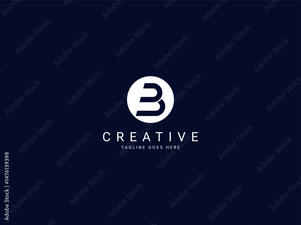 Fototapeta premium b modern letter logo 