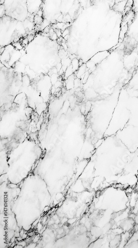 Elegant white marble texture with dark veins close up shot for backgrounds and design elements
