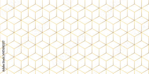 Vector seamless pattern with hexagon square cube geometric pattern shapes grid metal element texture design. abstract tiles gradient science web tech connection triangle diamond honeycomb.