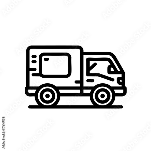 Delivery Truck Icon  Simple Vector Graphic