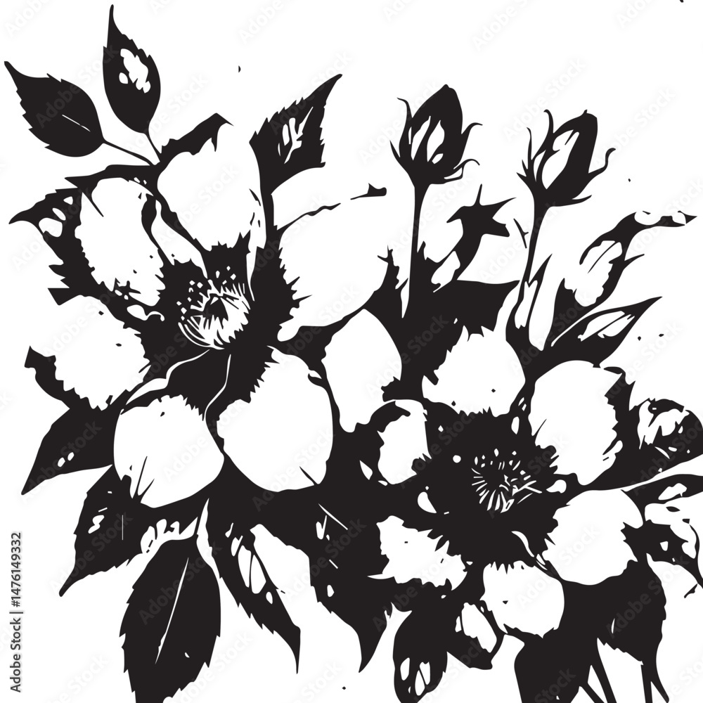 Fototapeta premium beautiful latest digital textile design flowers and leaves for printing