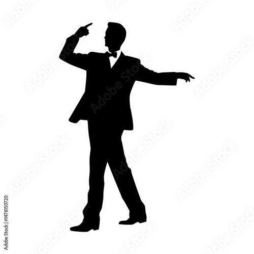 Actor in a dramatic black silhouette