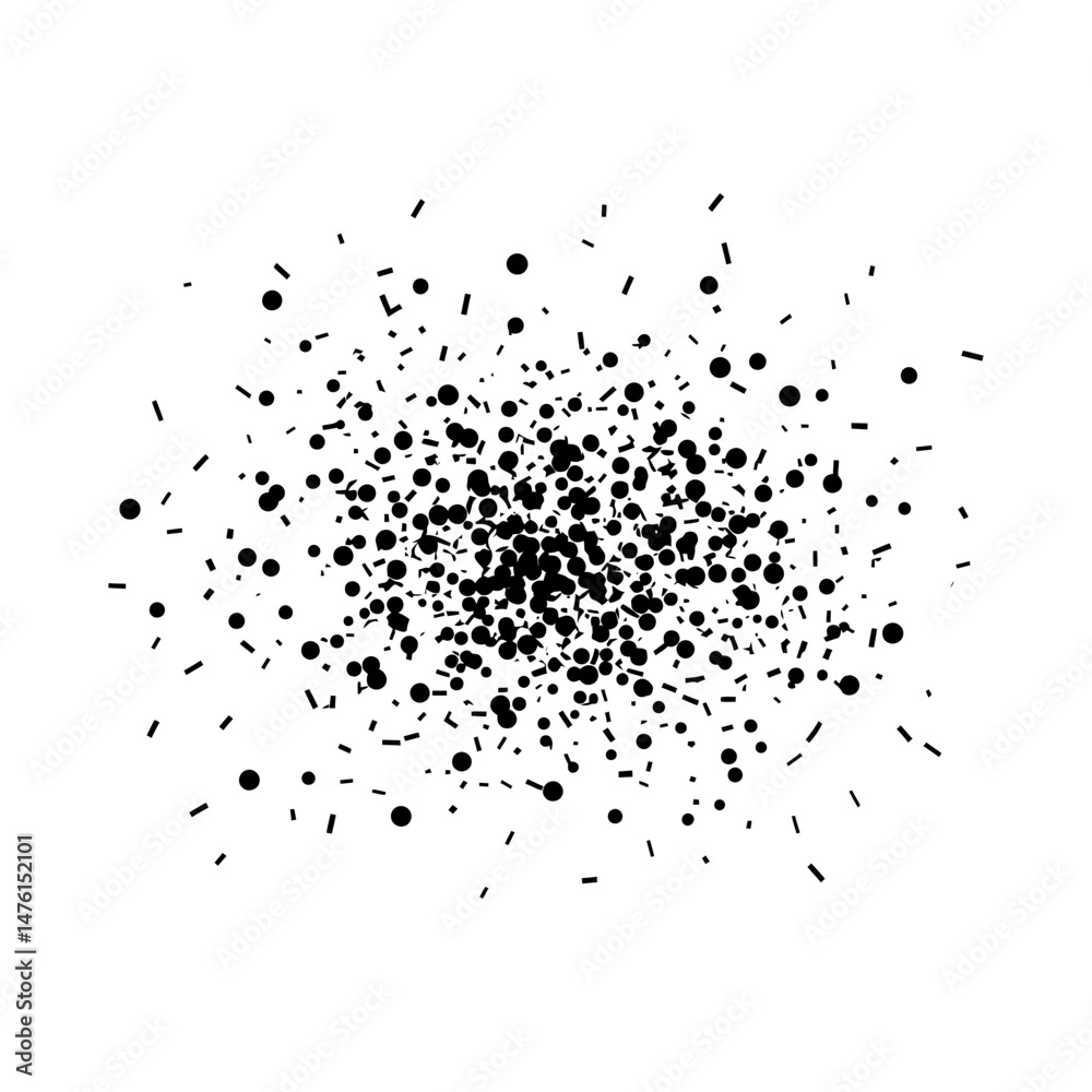Confetti Explosion set of Black Silhouette Confetti Explosion set of Black Silhouette