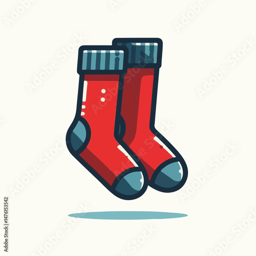 christmas, gift, stocking, winter, celebration, holiday, illustration, decoration, merry, present, festive, season, december, design, vector, greeting, background, happy, sock, red, xmas, ornament, pa