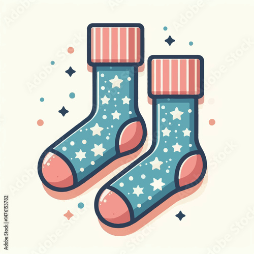 christmas, gift, stocking, winter, celebration, holiday, illustration, decoration, merry, present, festive, season, december, design, vector, greeting, background, happy, sock, red, xmas, ornament, pa