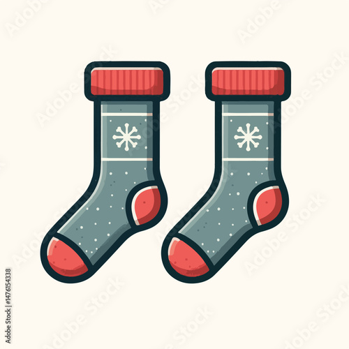 christmas, gift, stocking, winter, celebration, holiday, illustration, decoration, merry, present, festive, season, december, design, vector, greeting, background, happy, sock, red, xmas, ornament, pa