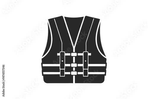 Safety Vest silhouette vector illustration