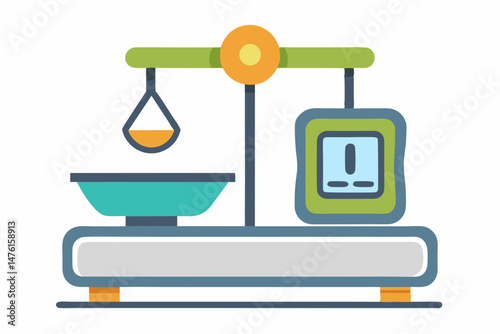 small analytical balance scale icon