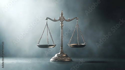Justice Scales with Dark Background. (2)
