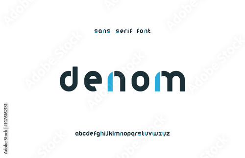 DENO, Modern Sans Serif Font, for fashion, logo, creative font, vector