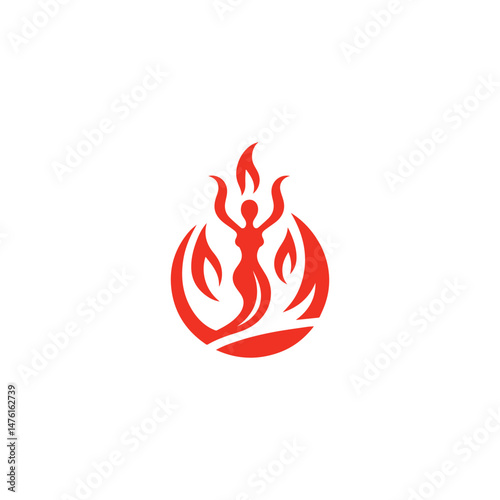 Fire goddess logo