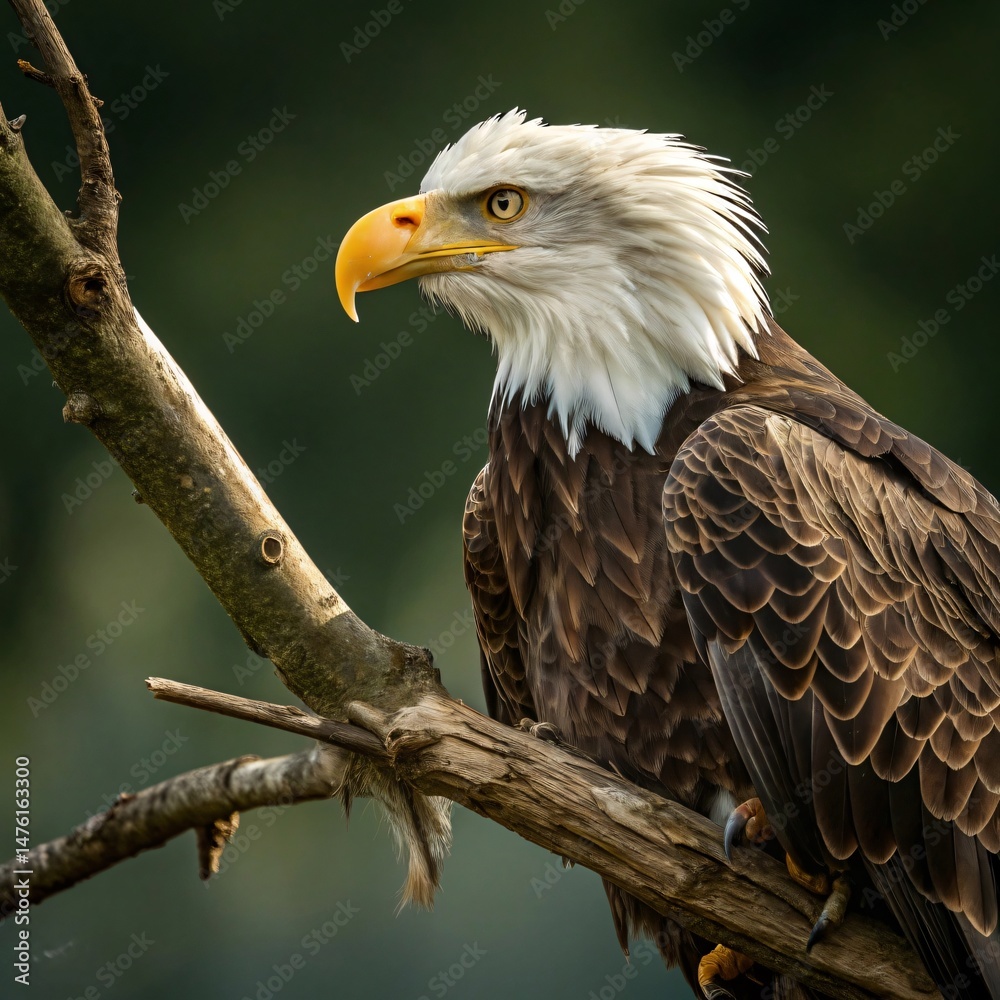 Obraz premium Bald Eagle Perched