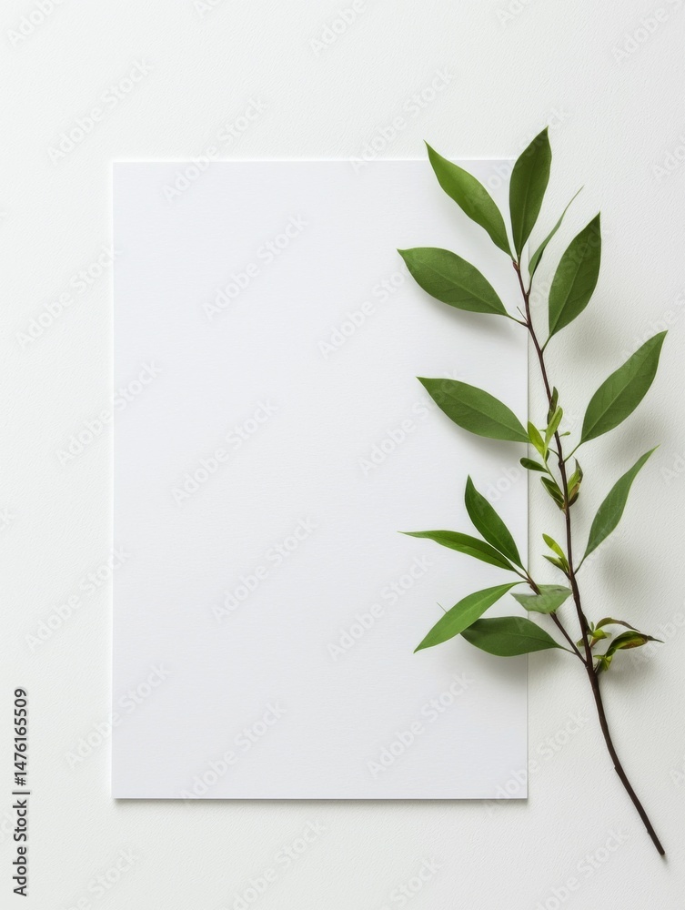 Blank White A4 Paper Mockup on White Background