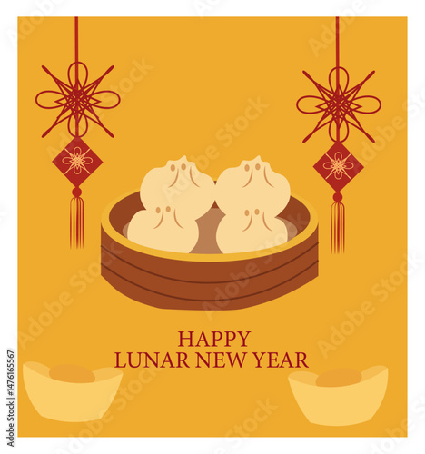 Happy Lunar New Year Vector Card Collection - Chinese New Year Festive Graphics-06
