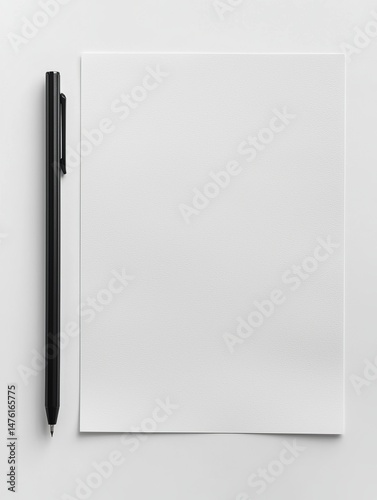 Obraz na płótnie Blank White A4 Paper Mockup on White Background w salonie