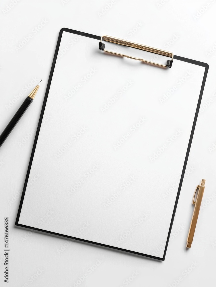 Blank White A4 Paper Mockup on White Background