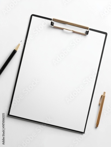 Blank White A4 Paper Mockup on White Background
