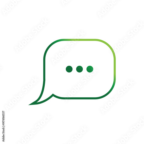 Stylized bubble chat logo vector and symbol