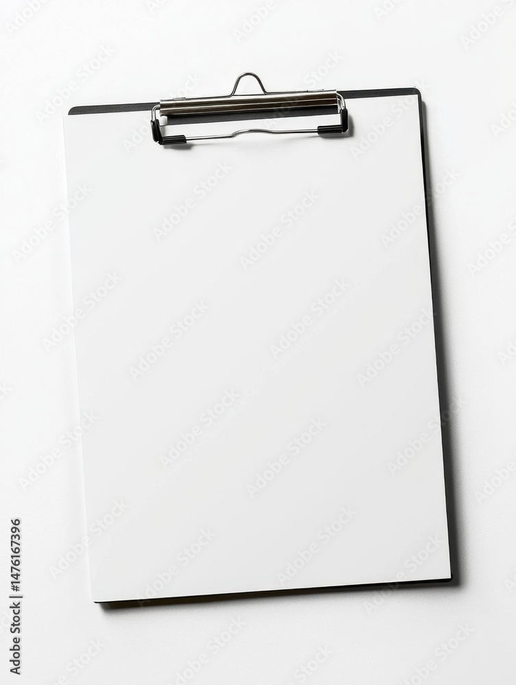 Blank White A4 Paper Mockup on White Background