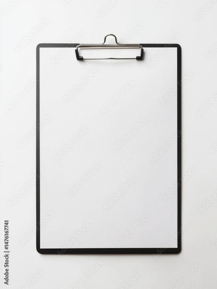 Blank White A4 Paper Mockup on White Background
