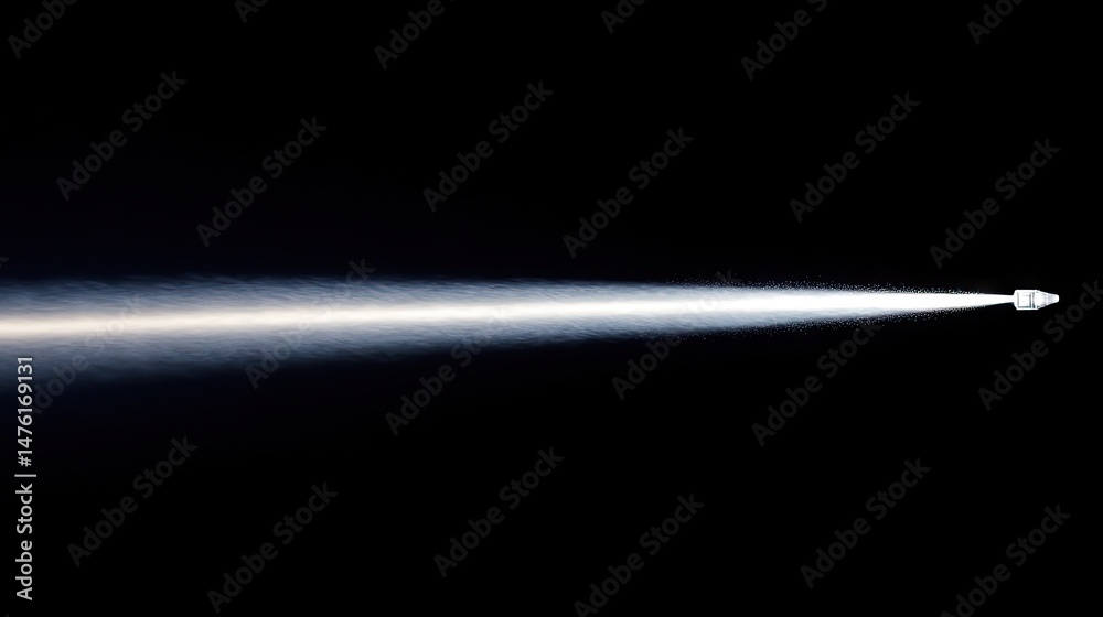 Fototapeta premium A spray of a fine mist against a dark background.