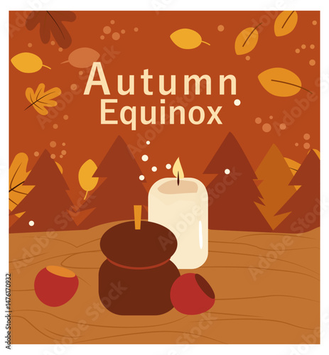 Autumn Equinox Square Vector Graphics Collection - Pumpkins & Fall Leaves-01