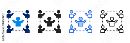 Relationship  Icon Set Different Style Collection 