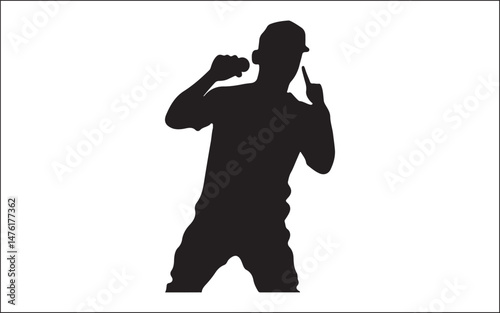 silhouette of a woman microphone musician, silhouette, vector, microphone, drummer, group, music, disco, man, rock music, people, music festival