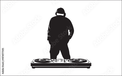 silhouette of a man in a hat microphone musician, silhouette, vector, microphone, drummer, group, music, disco, man, rock music, people, music festival
