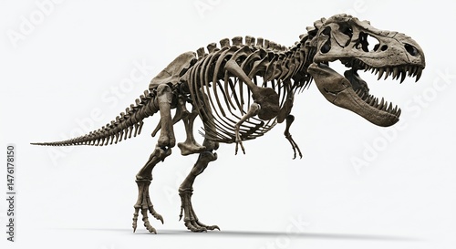 Tyrannosaurus Rex Skeleton Illustration